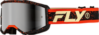 Zone Goggle Black/Red/Cream W/ Silver Mirror/Smoke Lens