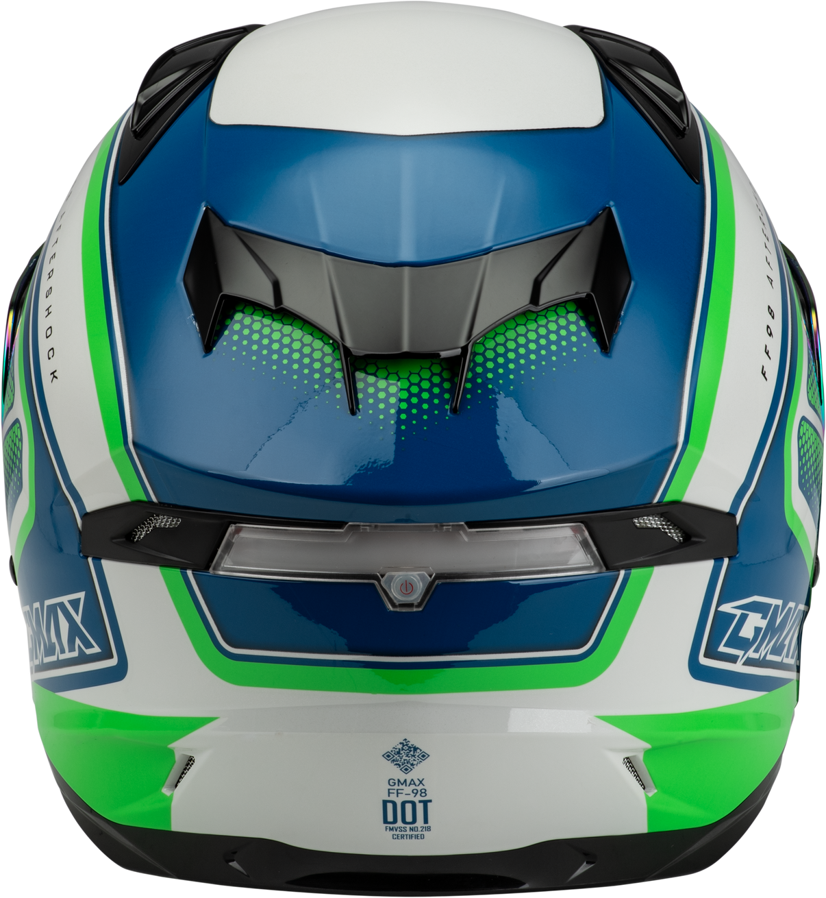 Ff 98 Aftershock Helmet White/Neon Green Xl