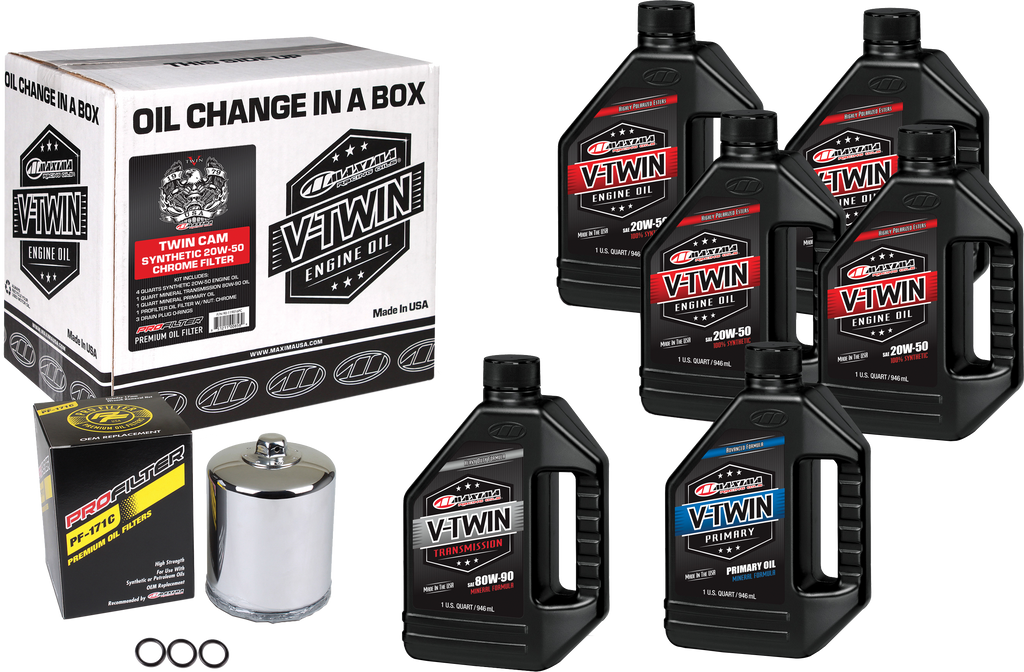 V Twin Syn Oil Change Kit Tc Chrome Filer