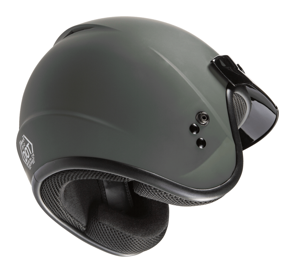 Of 2 Open Face Helmet Matte Green Md