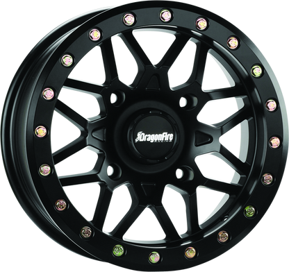 DragonFire Racing Typhon Wheel 15X10 4/137 5+5 +0  Black