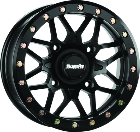 DragonFire Racing Typhon Wheel 15X10 4/137 5+5 +0  Black