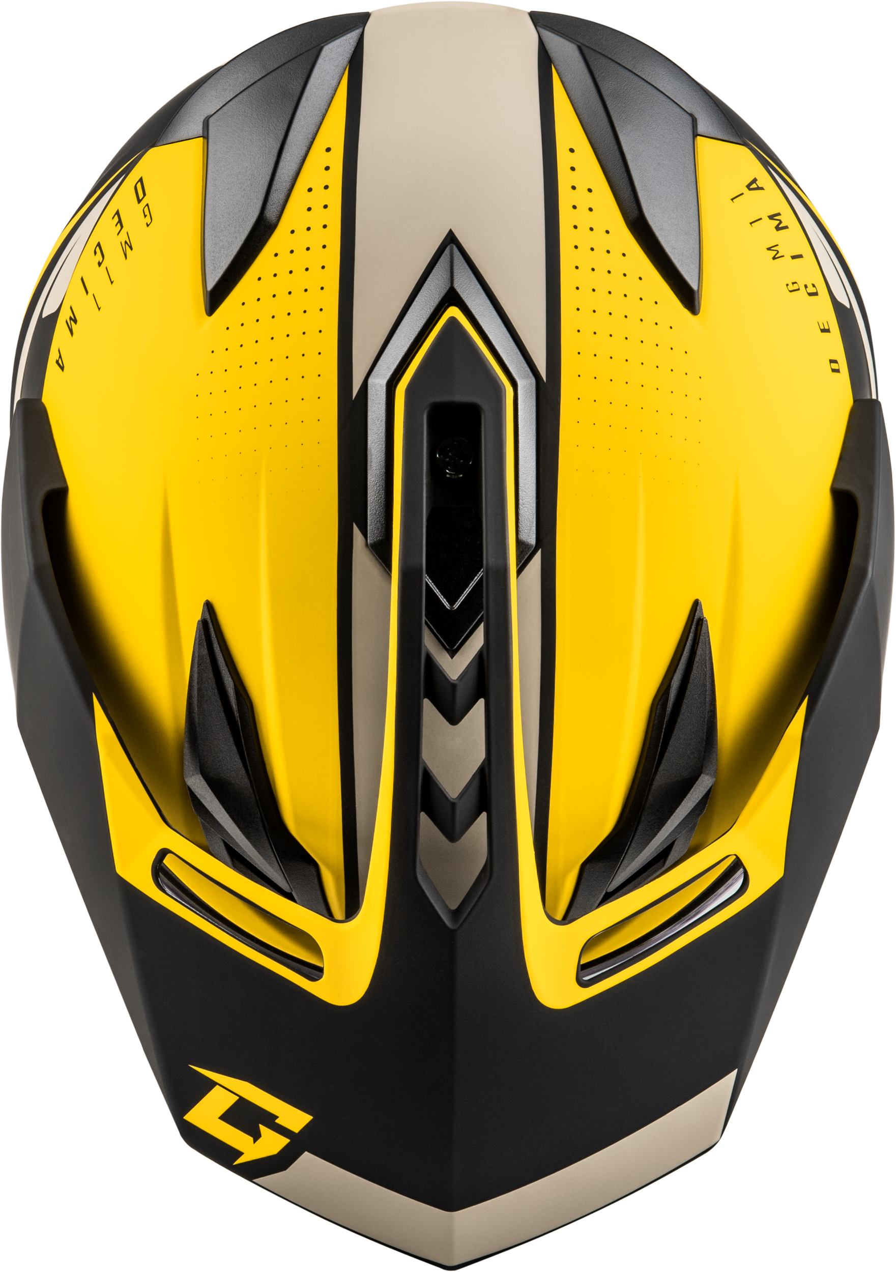 Gm 11 Decima Helmet Matte Black/Yellow/Grey 2x