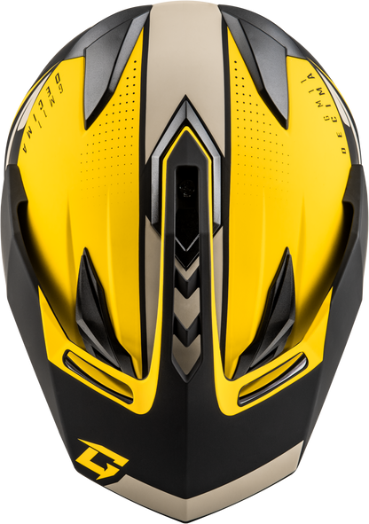 Gm 11 Decima Helmet Matte Black/Yellow/Grey 2x