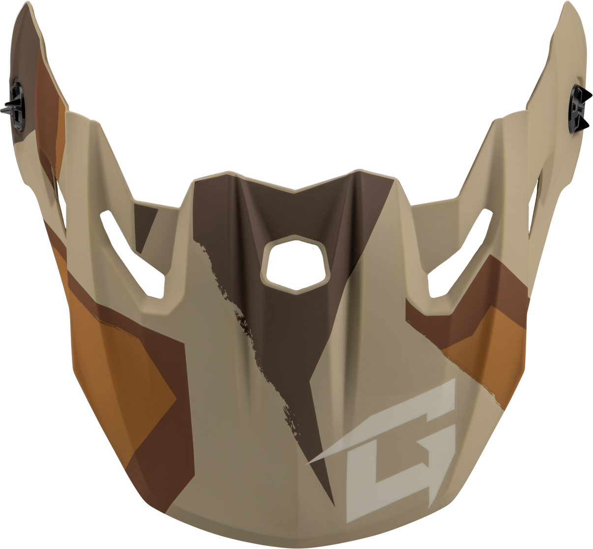Mx 96 Splinter Visor W/Screws Matte Brwn/Tan/White