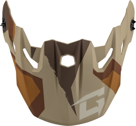 Mx 96 Splinter Visor W/Screws Matte Brwn/Tan/White