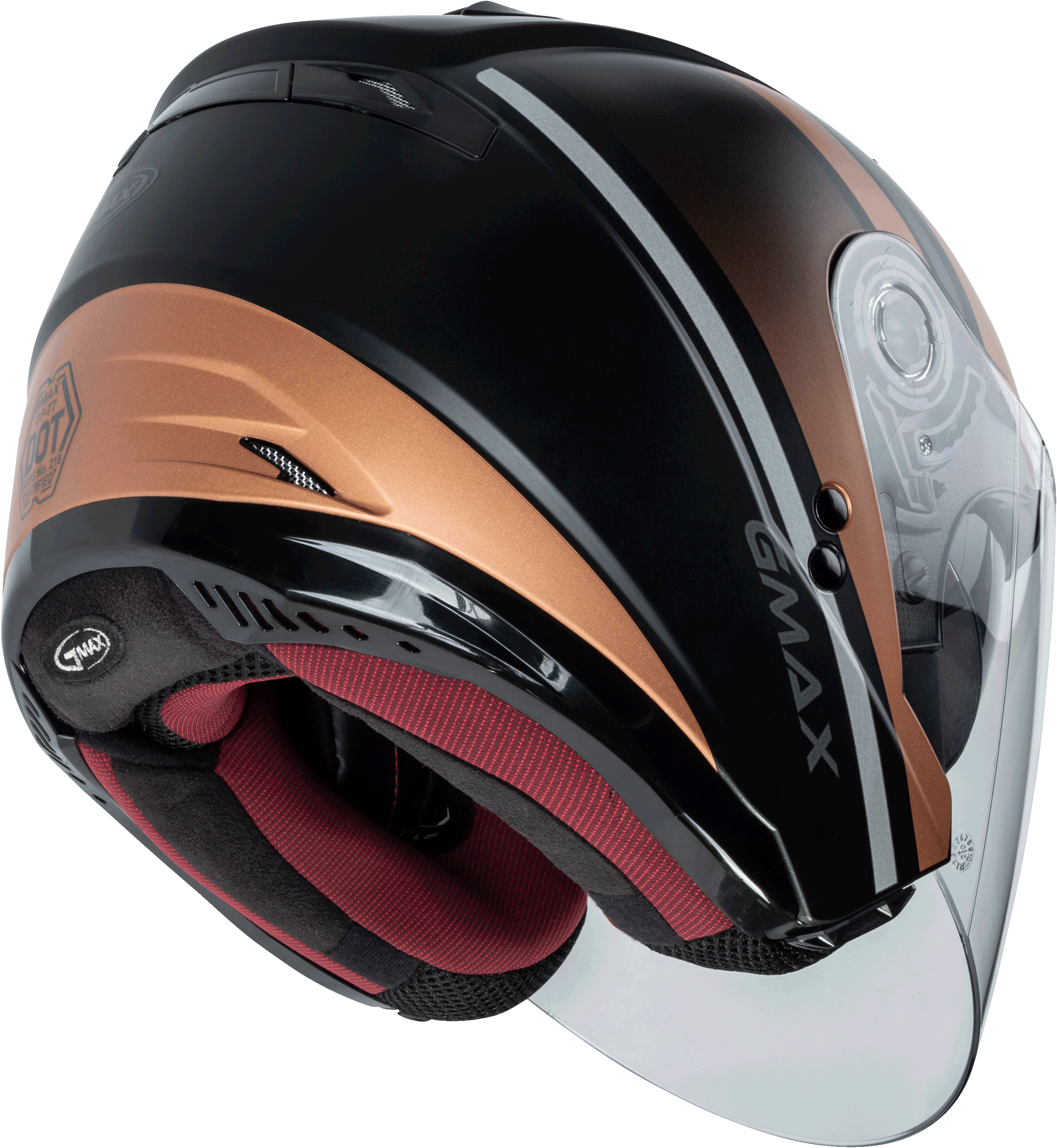 Of 77 Open Face Reform Helmet Matte Black/Copper/Silver Sm