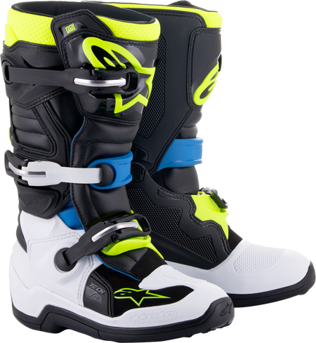 Tech 7s Boots Blk/Enamel Blu/Fluo Yel Sz 6