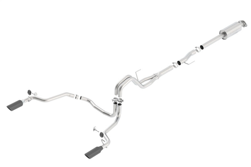 Borla 15-16 Ford F150 3.5L EcoBoost Ext. Cab Black Chrome CB Exhaust ATAK Single Split Rear Exit