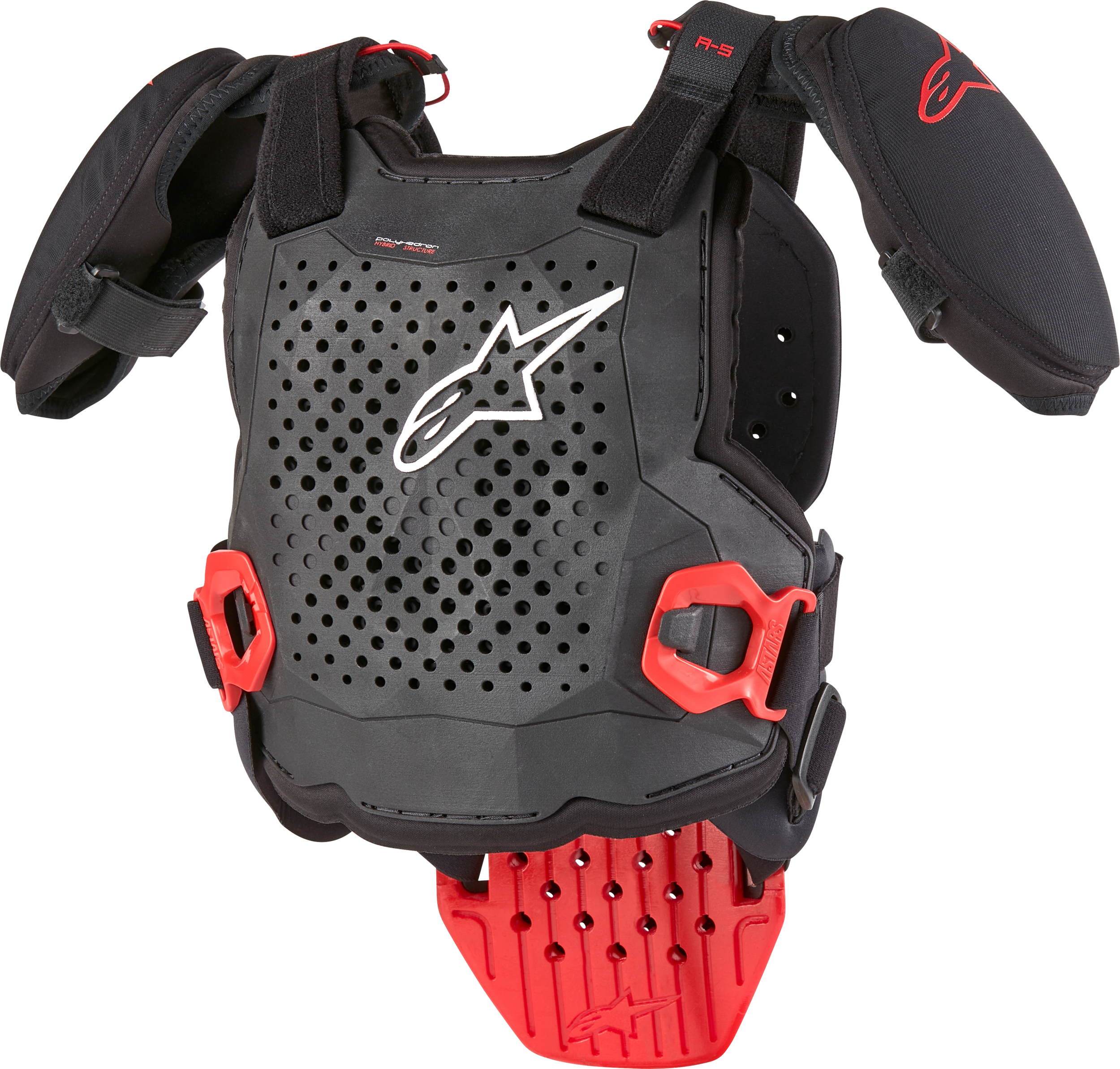 A 5 S Youth Chest Protector Black/White/Red Sm/Md