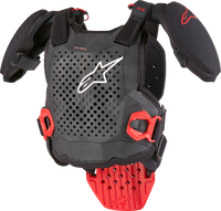 A 5 S Youth Chest Protector Black/White/Red Lg/Xl