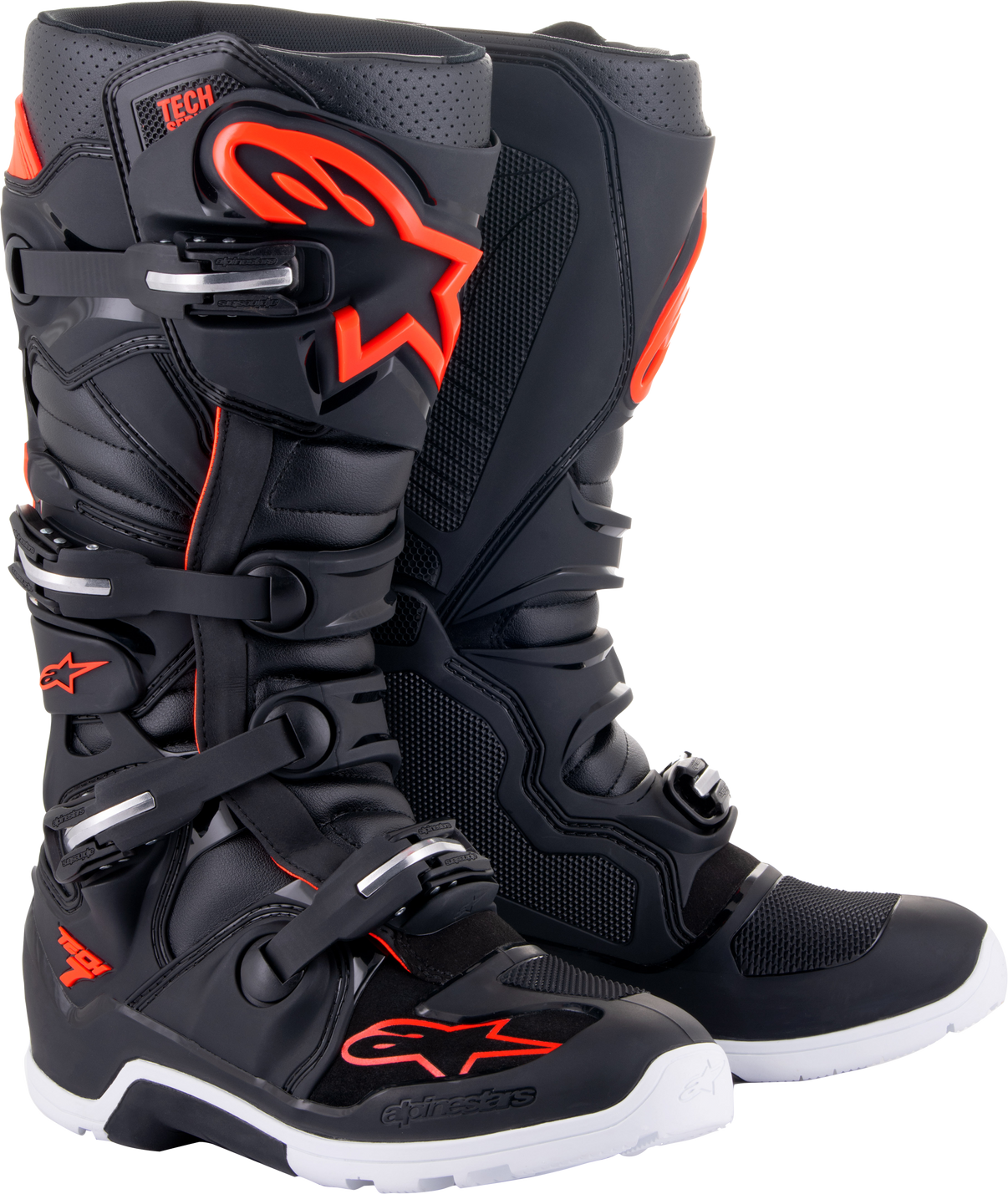 Tech 7 Enduro Boots Black/Red Fluo Sz 7