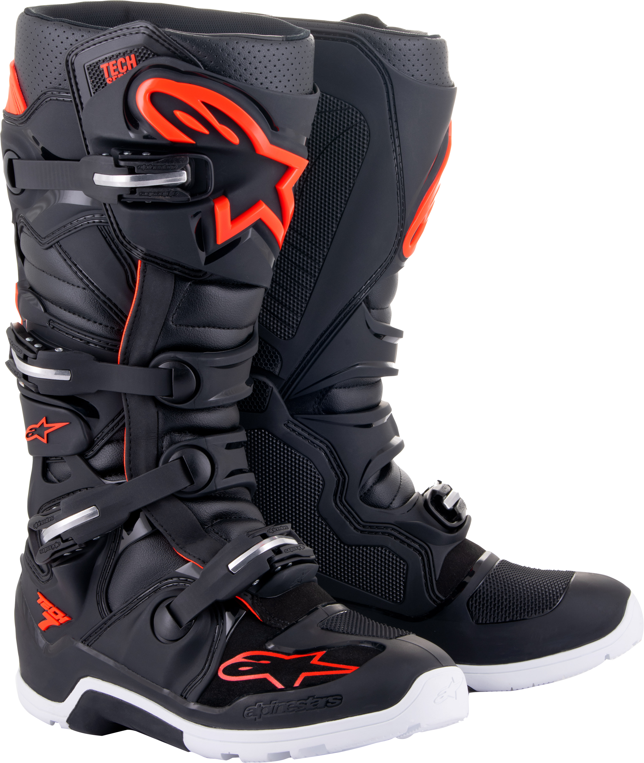 Tech 7 Enduro Boots Black/Red Fluo Sz 7