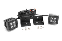 LED Light | Cab Mount | 2" Black Pair | Flood | Can-Am Defender HD 5/HD 8/HD 9/HD 10 | 71011