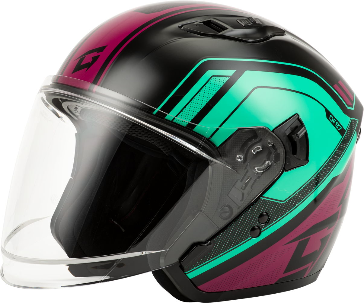 Of 87 Duke Helmet Black/Aqua/Coral Sm