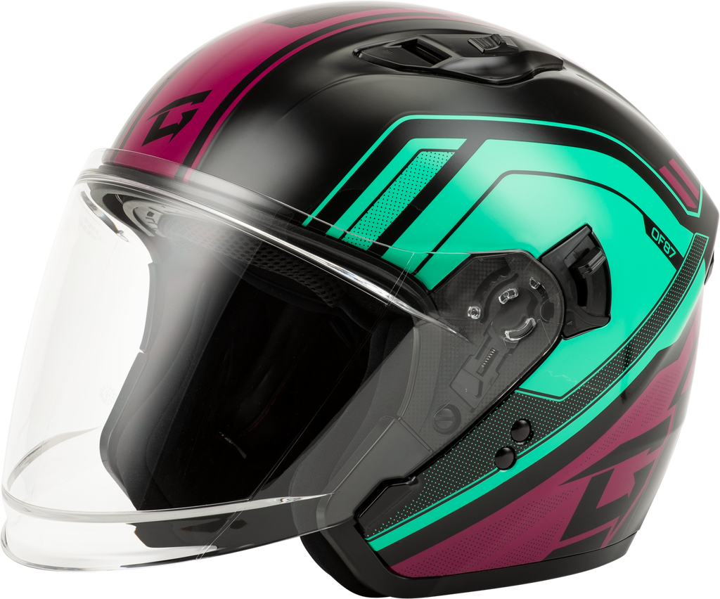 Of 87 Duke Helmet Black/Aqua/Coral Md