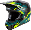 Formula S Carbon Byte Helmet Black Carbon/Teal/Lime Xl
