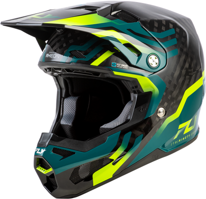 Formula S Carbon Byte Helmet Black Carbon/Teal/Lime 2x