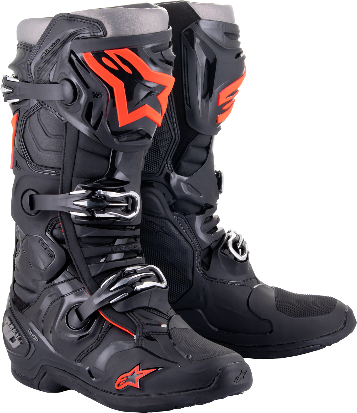 Tech 10 Boots Black/Red Fluo Sz 8