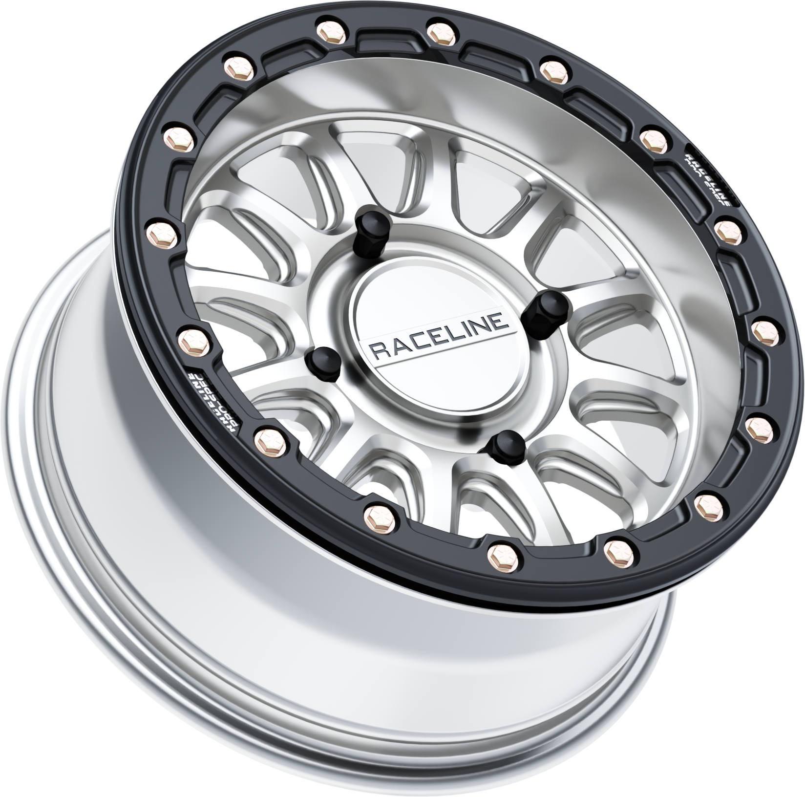 Alpha Hyper Wheel 4/156 Hyper Silver/Blk 15x7 (+10mm)