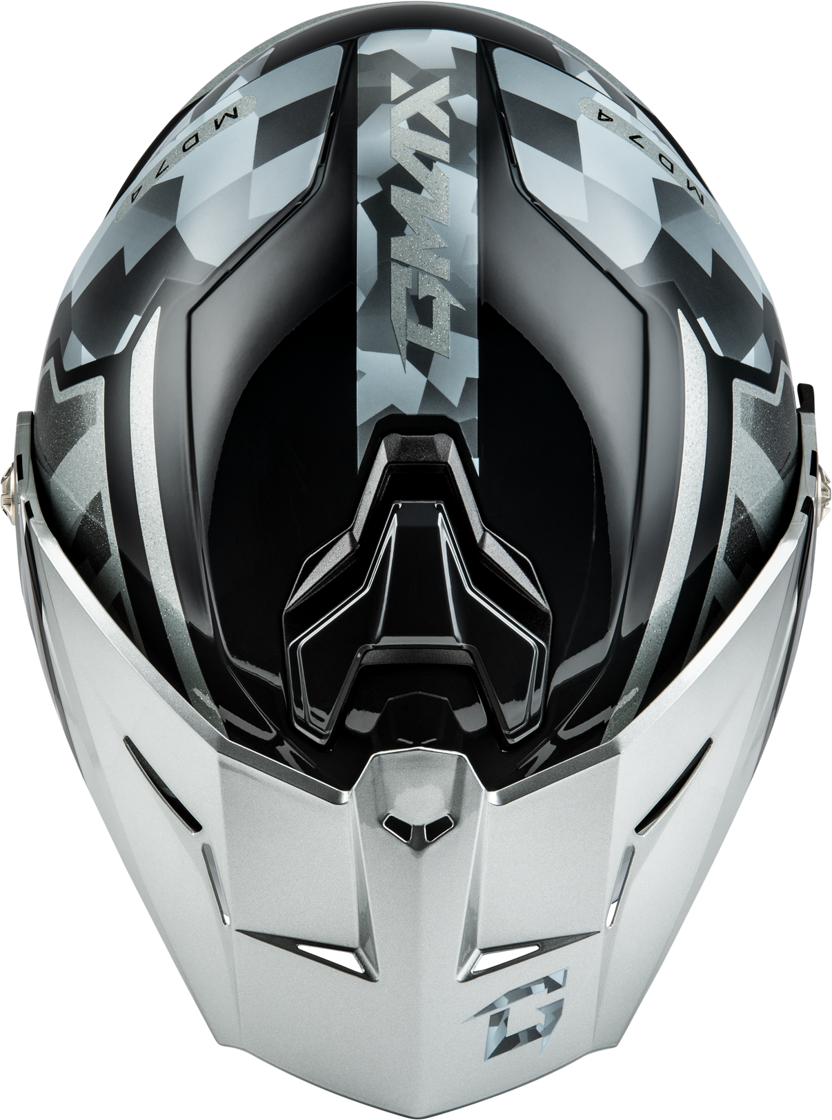 Md 74 Striker Modular Helmet W Slvr Shield Slvr/Blu Mtlc Xs