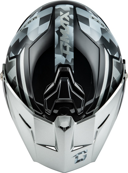 Md 74 Striker Modular Helmet W Slvr Shield Slvr/Blu Mtlc Xs