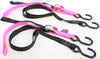 Tie Down Cam S Hook Soft Tye 1"X6' Black/Pink Pair