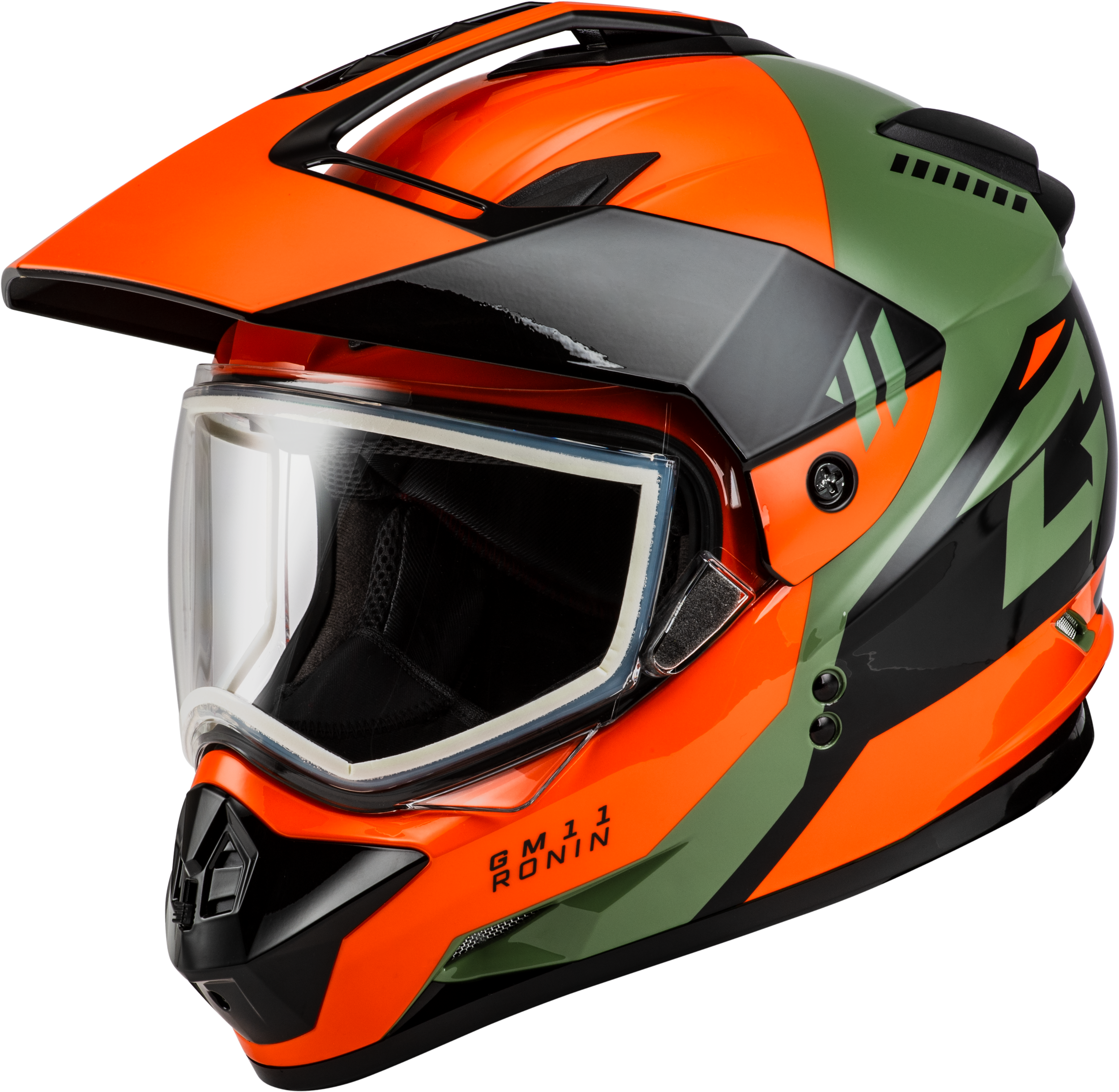 Gm 11 Ronin Helmet Orange/Green/Black 2x