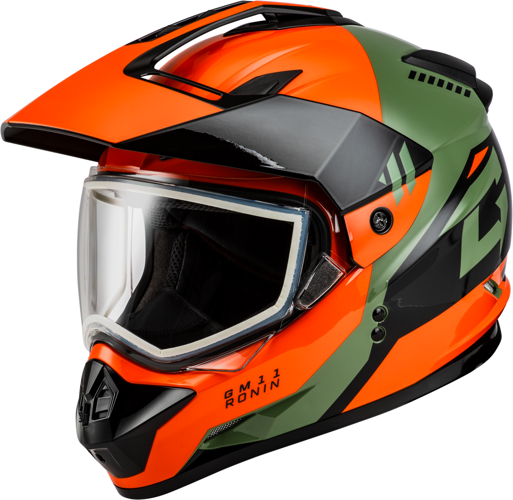 Gm 11 Ronin Helmet Orange/Green/Black Sm