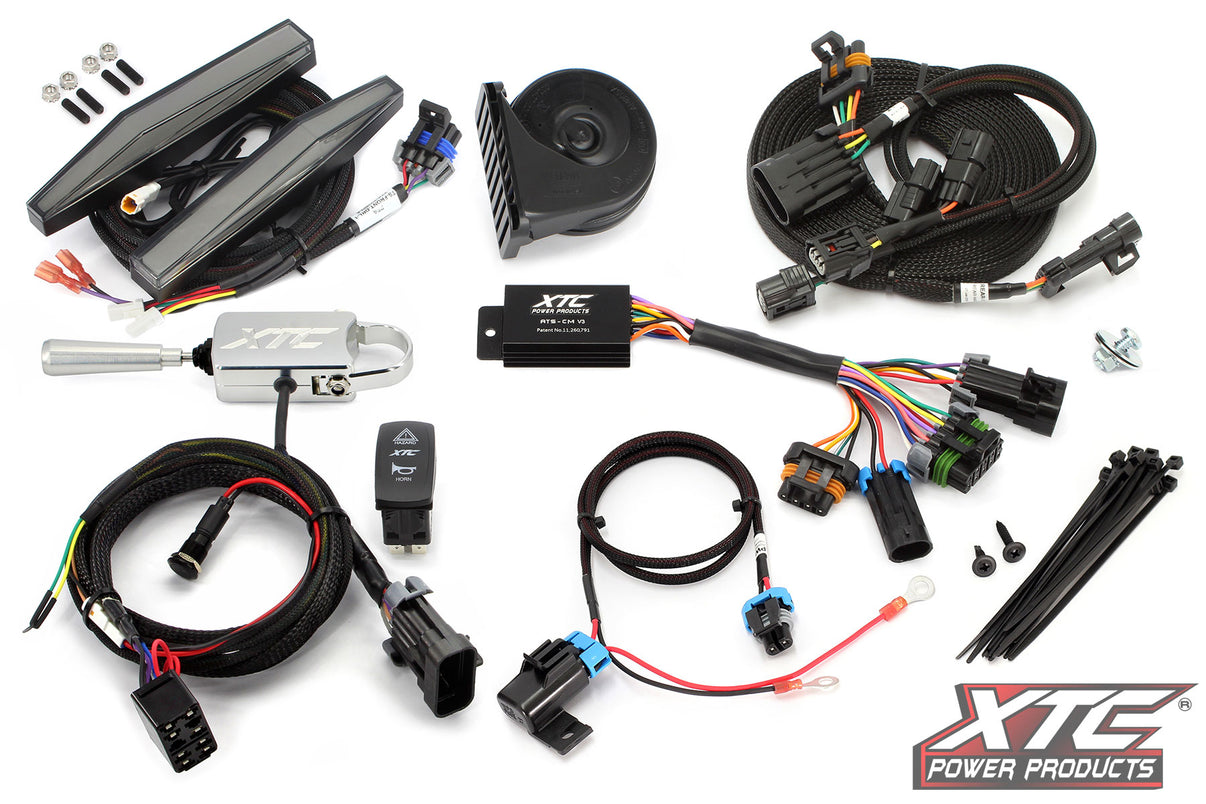 Auto Turn Signal Kit W/ Billet Lever And Front Drl Lights Kaw