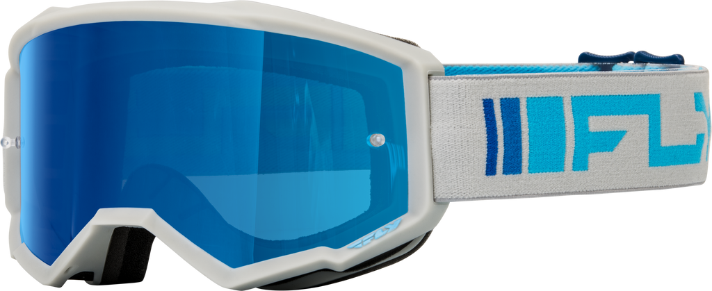 Zone Goggle Silver/Blue W/ Dark Blue Mirror/Smoke Lens