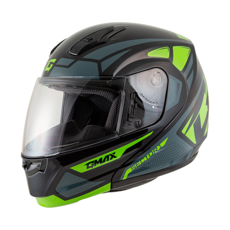 Md 04 Sector Helmet Black/Grn/Wht Xs
