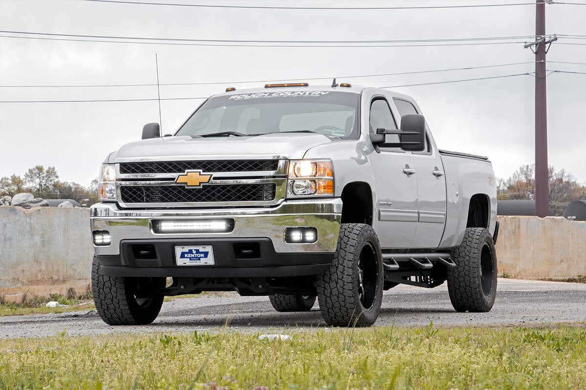 LED Light Kit | Fog Mount | Dual 2" Black Pair | Chevy Silverado 2500 HD/3500 HD (11-14) | 70628