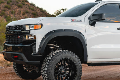Pocket Fender Flares | GAZ Summit White | Chevy Silverado 1500 2WD/4WD (19-21) | F-C11911A-GAZ