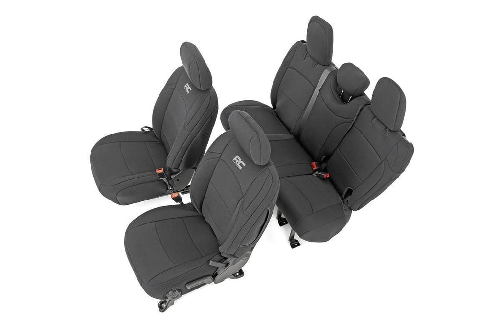 Seat Covers | Front and Rear w/ Armrest | Jeep Wrangler Unlimited 4WD (18-25) | 91012