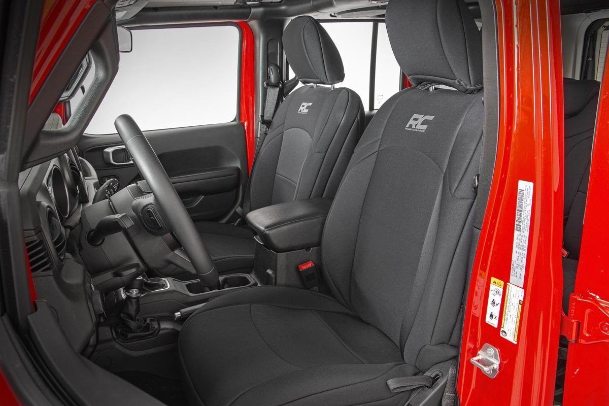 Seat Covers | Front and Rear w/ Armrest | Jeep Wrangler Unlimited 4WD (18-25) | 91012