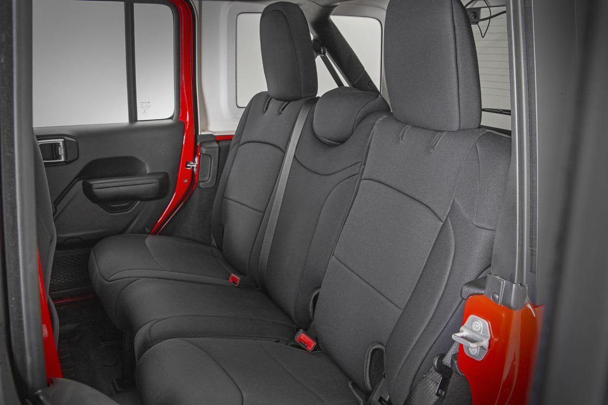 Seat Covers | Front and Rear w/ Armrest | Jeep Wrangler Unlimited 4WD (18-25) | 91012