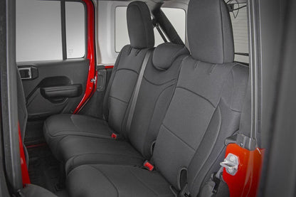 Seat Covers | Front and Rear w/ Armrest | Jeep Wrangler Unlimited 4WD (18-25) | 91012