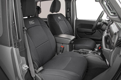 Seat Covers | Front and Rear w/ Armrest | Jeep Wrangler Unlimited 4WD (18-25) | 91012