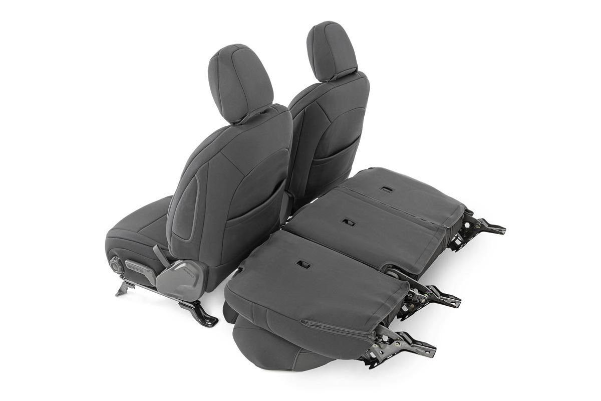 Seat Covers | Front and Rear w/ Armrest | Jeep Wrangler Unlimited 4WD (18-25) | 91012