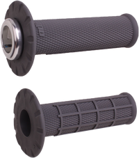 Micro X Lock On Grips Half Waffle Graphite/Silver