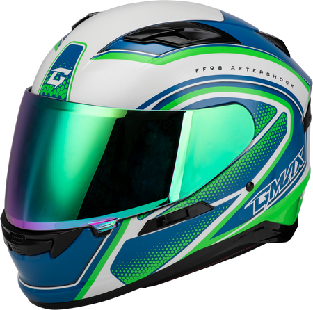 Ff 98 Aftershock Helmet White/Neon Green 3x