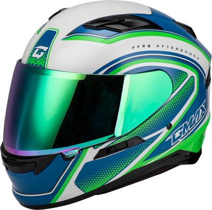 Ff 98 Aftershock Helmet White/Neon Green Sm