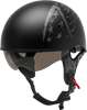 Hh 65 Half Helmet Bravery Matte Black/Grey Md