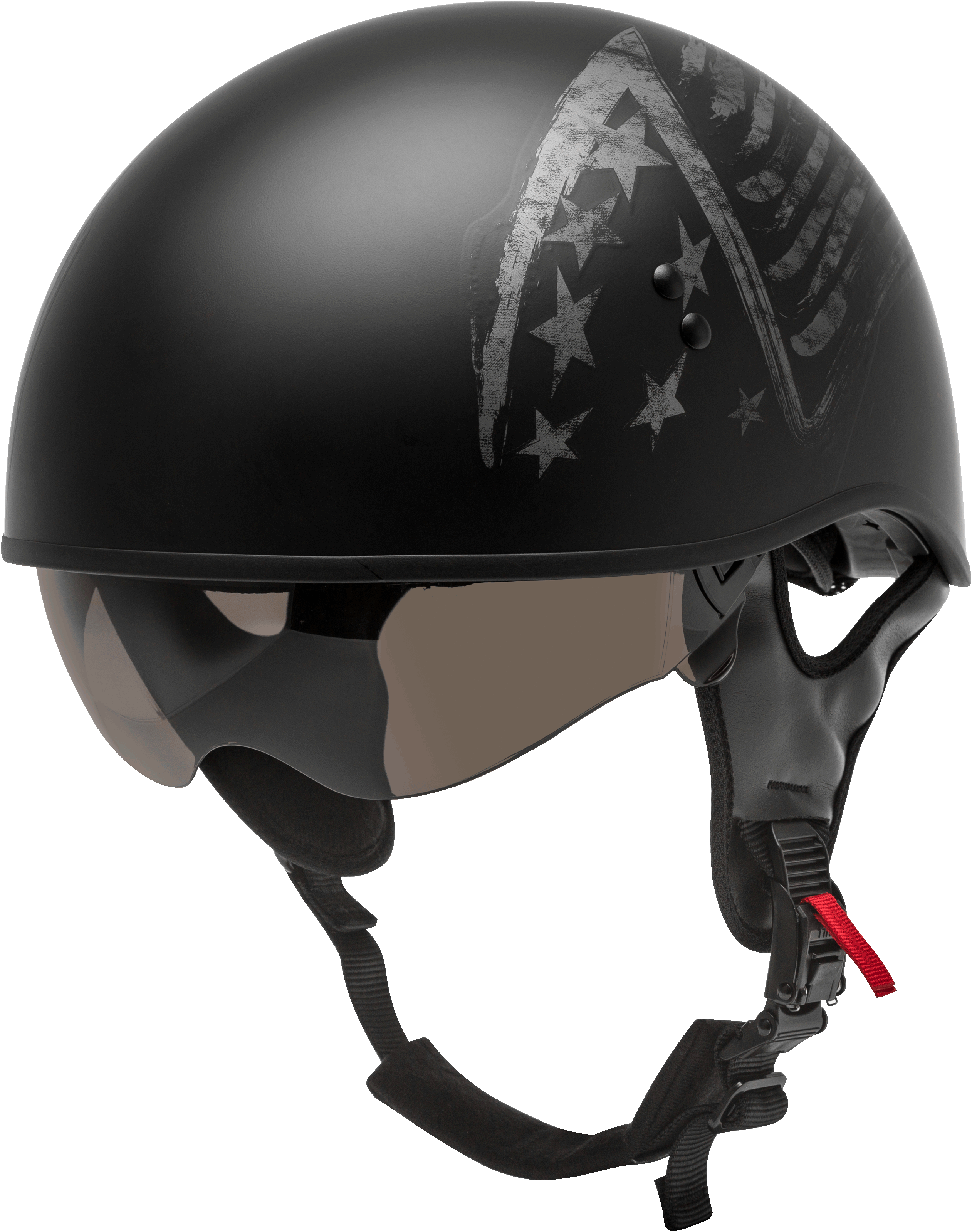 Hh 65 Half Helmet Bravery Matte Black/Grey Md