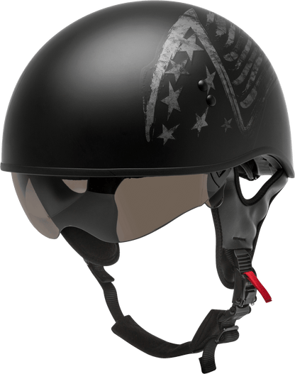 Hh 65 Half Helmet Bravery Matte Black/Grey Md