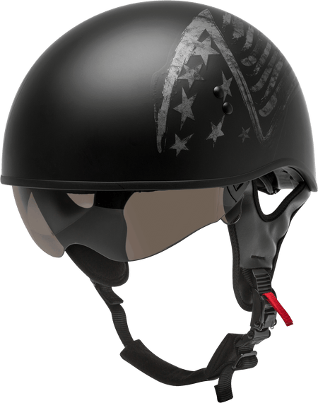 Hh 65 Half Helmet Bravery Matte Black/Grey Md