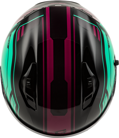 Of 87 Duke Helmet Black/Aqua/Coral Xl