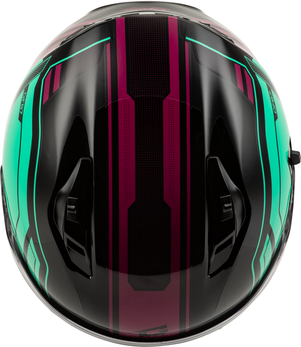 Of 87 Duke Helmet Black/Aqua/Coral Sm
