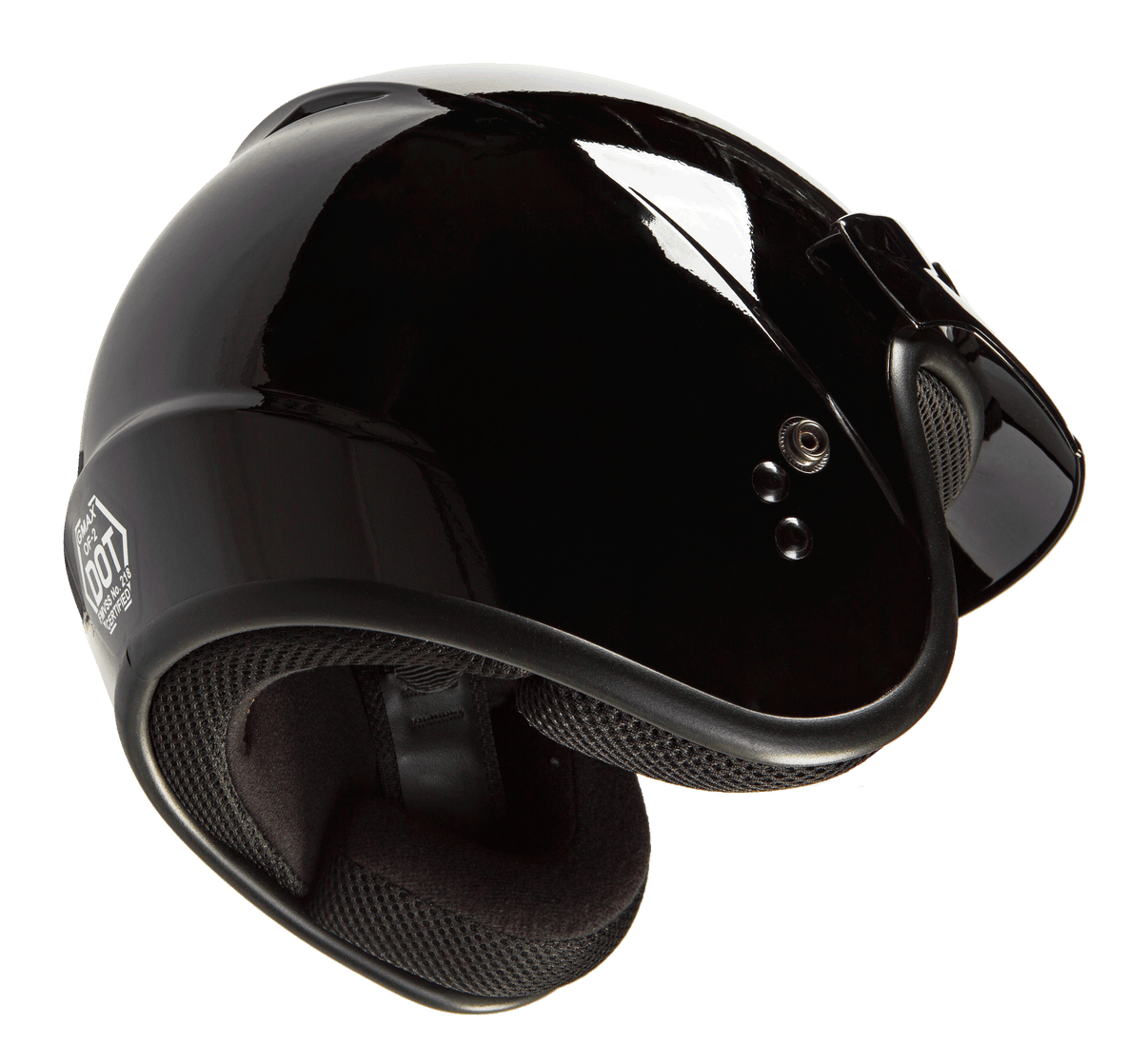 Of 2 Open Face Helmet Black Sm